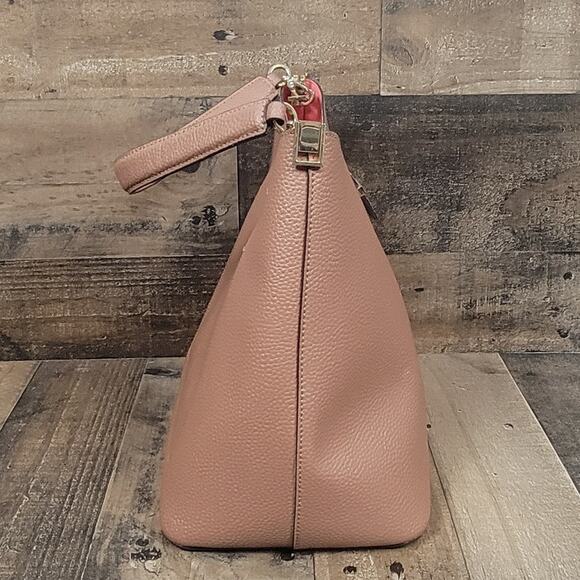 Kate Spade Bag New York Leonard Street Mariel Bucket Shoulder Purse Brown Blush - Picture 3 of 12